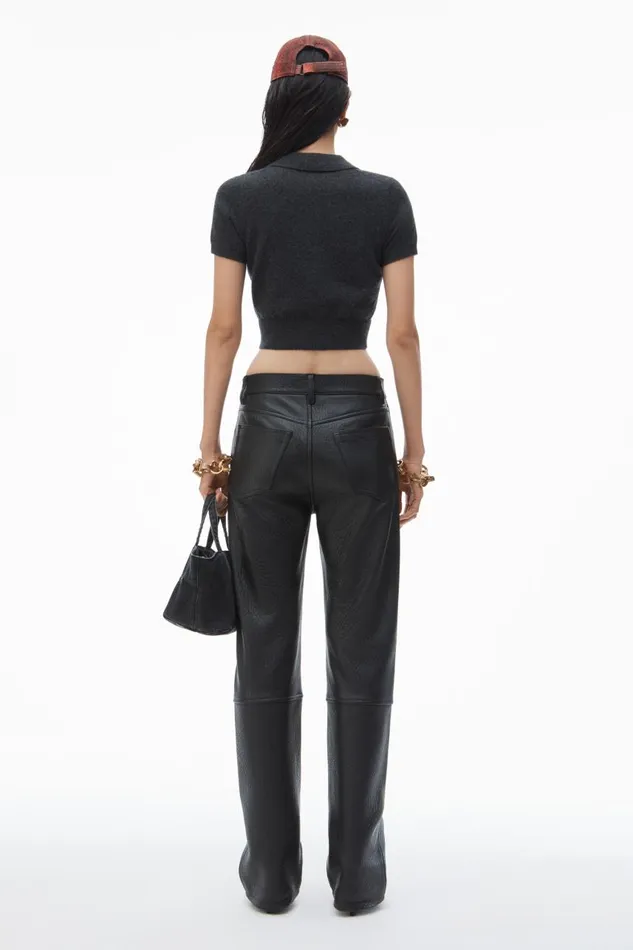 Alexander Wang Sweaters Women Logo Embroidered Polo Cardigan In Wool