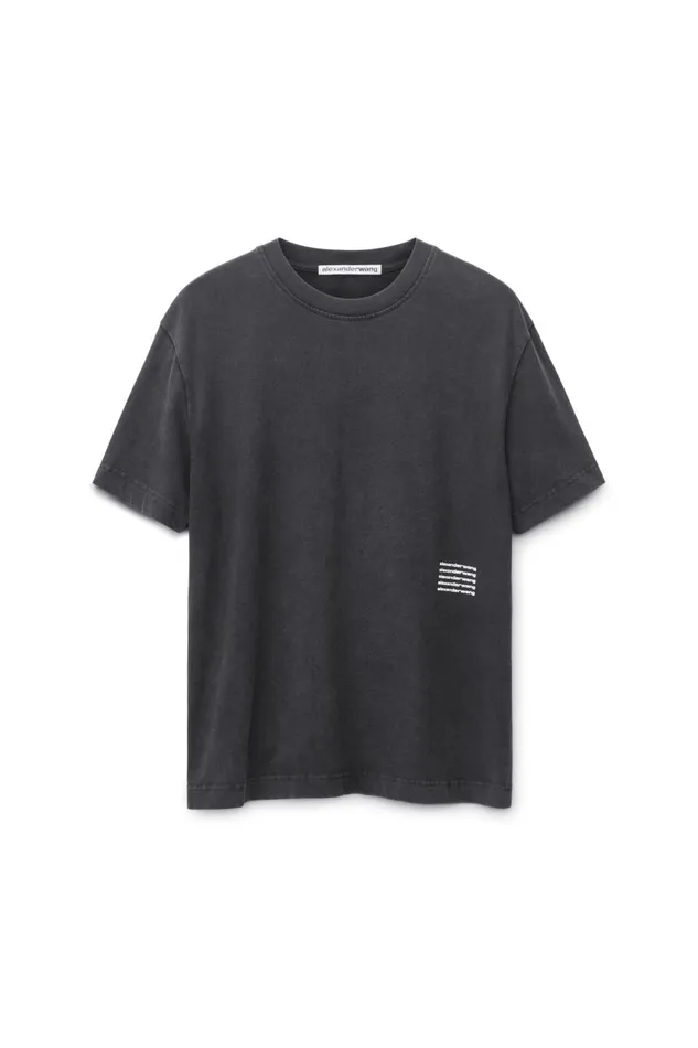 Alexander Wang TShirts Women Acid Wash Tee In High Twist Jersey