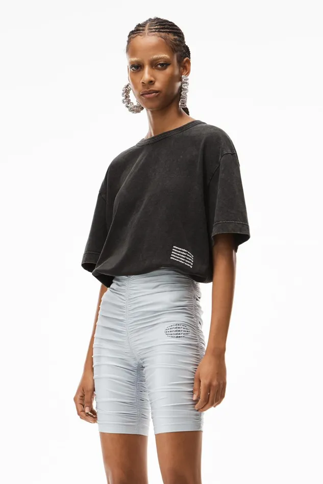 Alexander Wang TShirts Women Acid Wash Tee In High Twist Jersey