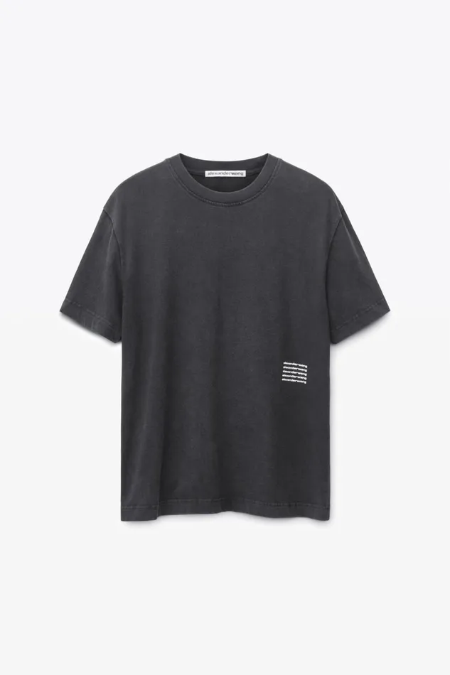 Alexander Wang TShirts Women Acid Wash Tee In High Twist Jersey