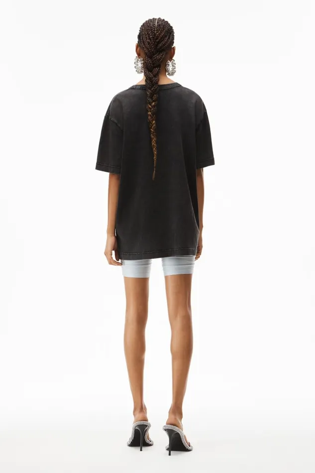 Alexander Wang TShirts Women Acid Wash Tee In High Twist Jersey