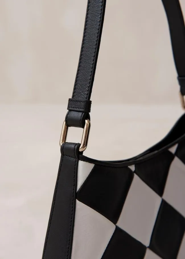 ALOHAS Bags The C Scacchi 8211 Black And White Leather Handbag 8211 Women