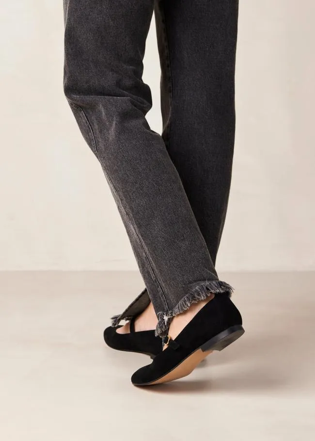 ALOHAS Ballet Flats Evelyn 8211 Black Suede MaryJane Flats 8211 Women