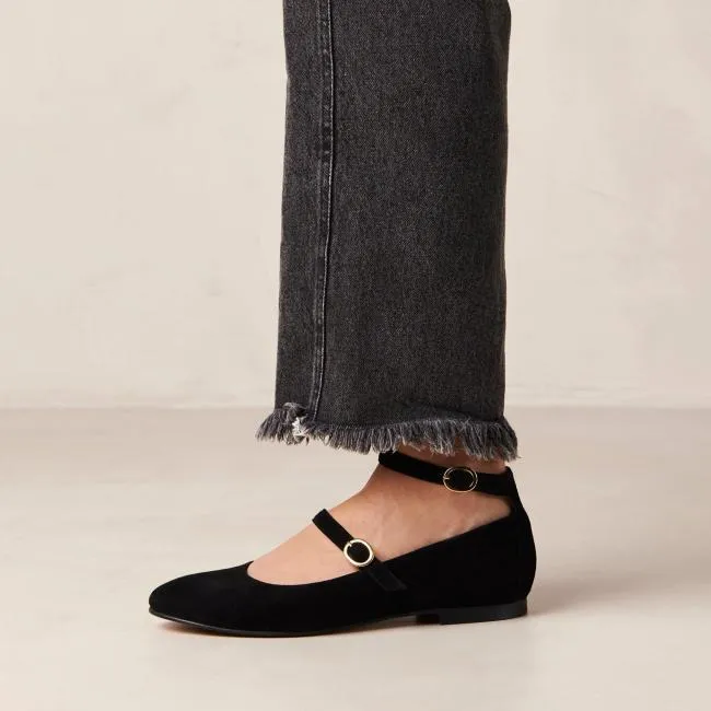 ALOHAS Ballet Flats Evelyn 8211 Black Suede MaryJane Flats 8211 Women