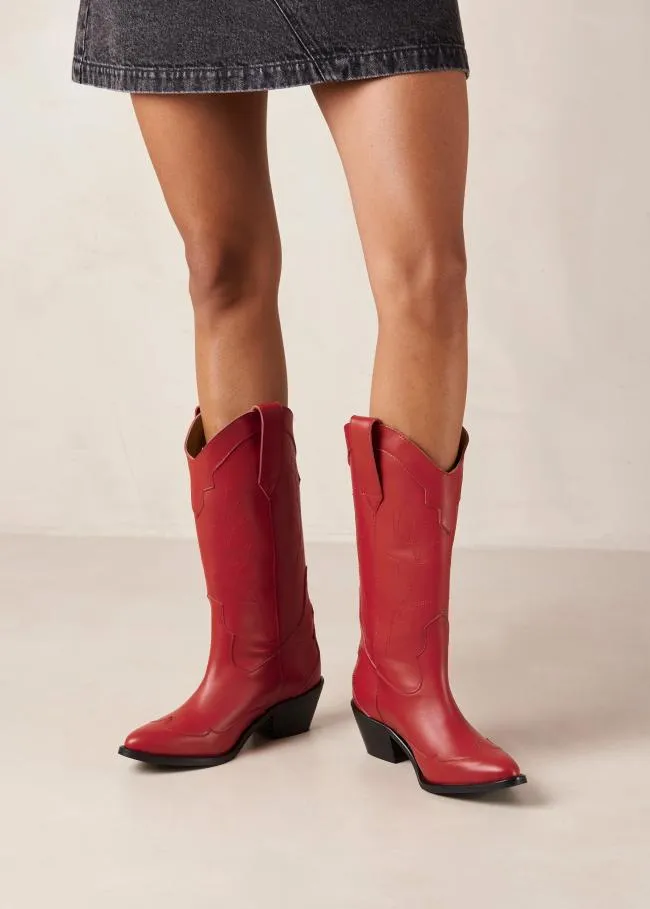 ALOHAS Boots Liberty 8211 Red Leather Cowboy Boots 8211 Women