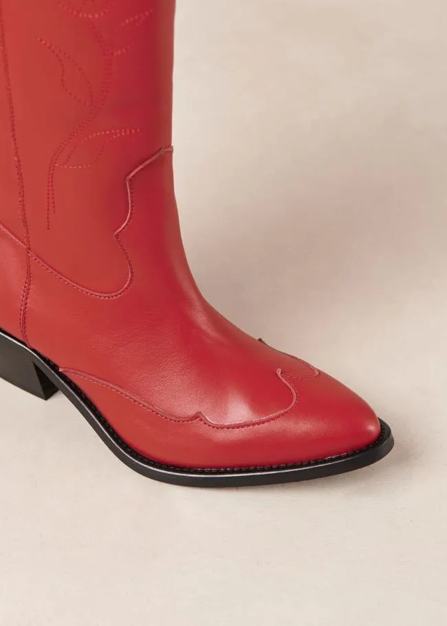 ALOHAS Boots Liberty 8211 Red Leather Cowboy Boots 8211 Women