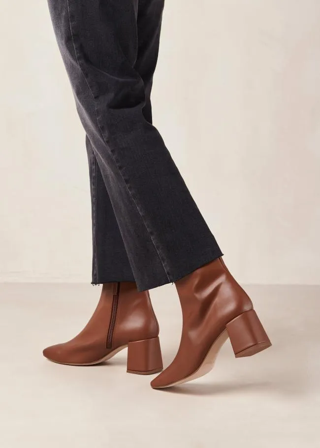 ALOHAS Boots Watercolor 8211 Brown Vegan Leather Boots 8211 Women