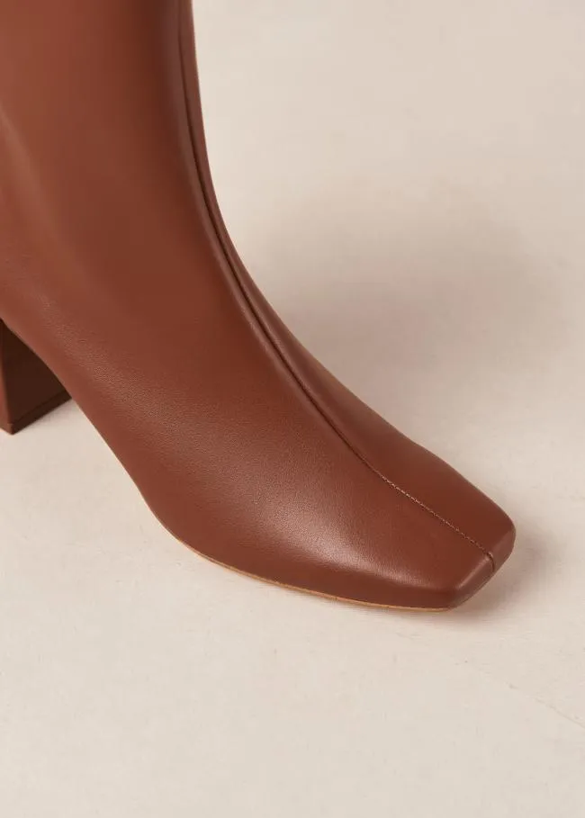 ALOHAS Boots Watercolor 8211 Brown Vegan Leather Boots 8211 Women