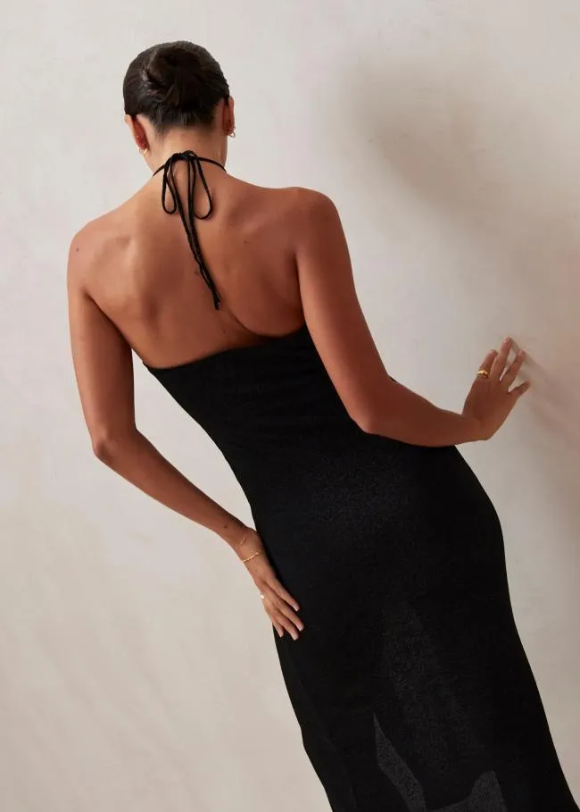 ALOHAS Dresses Dancefloor Glim 8211 Black Knit Dress 8211 Women