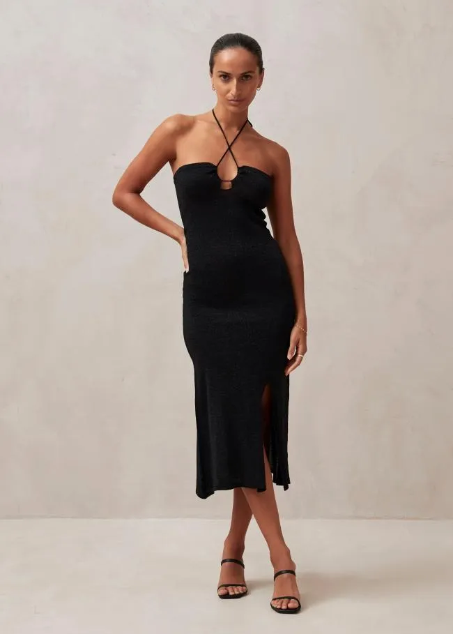ALOHAS Dresses Dancefloor Glim 8211 Black Knit Dress 8211 Women