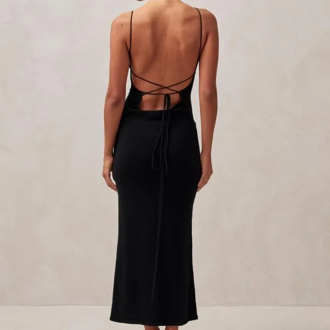 ALOHAS Dresses Delicate 8211 Black Knit Dress 8211 Women