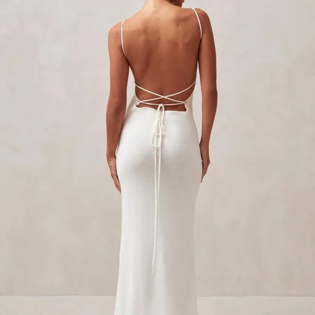ALOHAS Dresses Delicate 8211 White Knit Dress 8211 Women