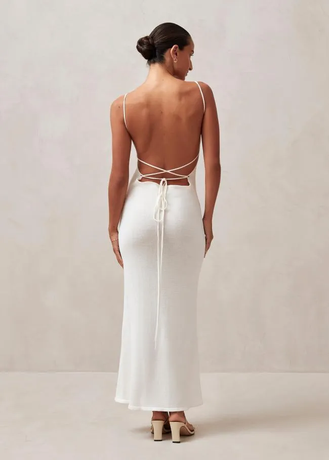 ALOHAS Dresses Delicate 8211 White Knit Dress 8211 Women