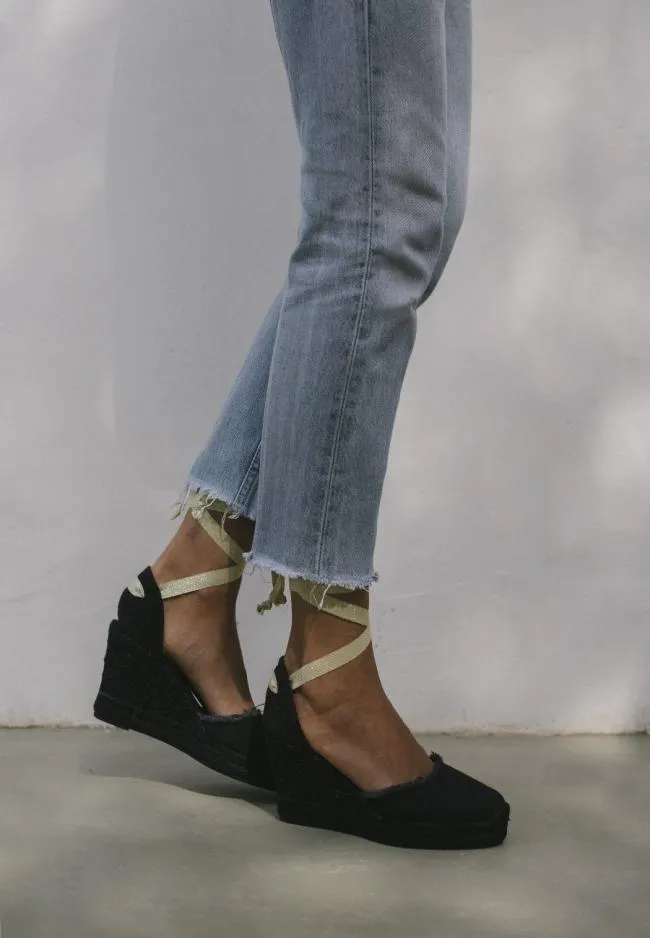 ALOHAS Espadrilles Clara By Night 8211 Black Canvas Espadrilles 8211 Women