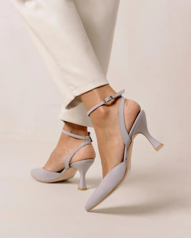 ALOHAS Heels Cinderella 8211 Purple Leather Pumps 8211 Women