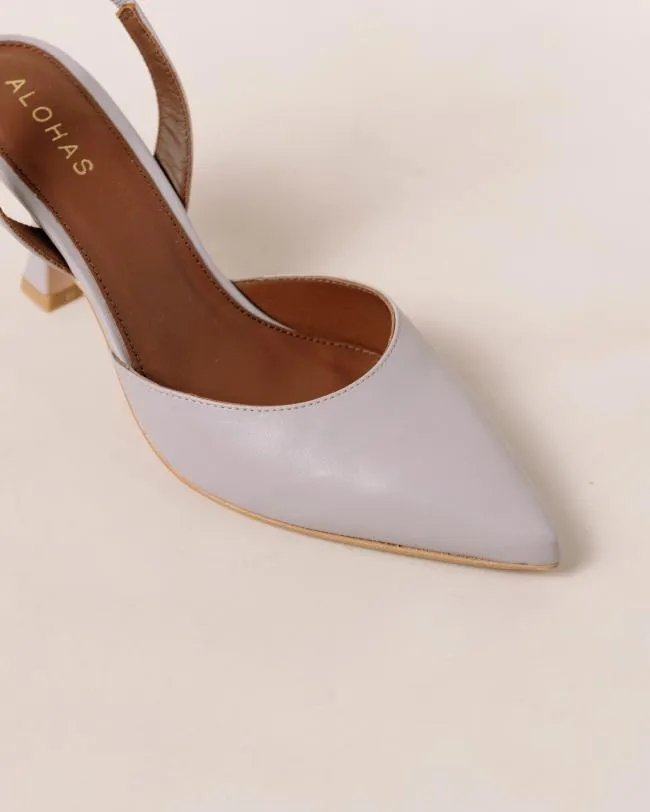 ALOHAS Heels Cinderella 8211 Purple Leather Pumps 8211 Women
