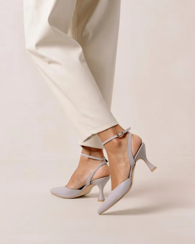 ALOHAS Heels Cinderella 8211 Purple Leather Pumps 8211 Women