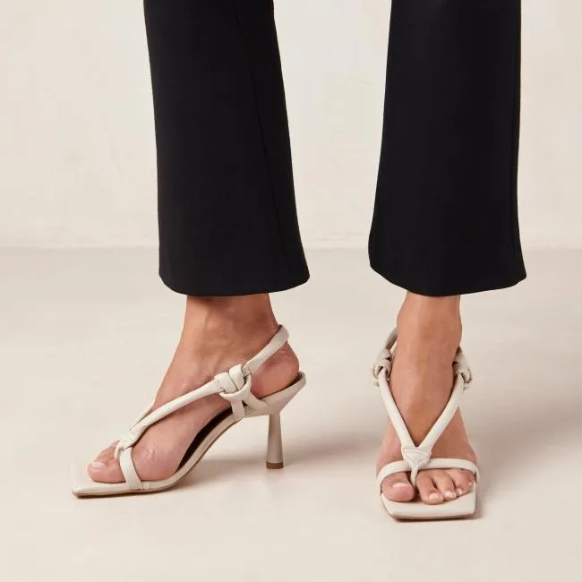 ALOHAS Heels Sheila 8211 Cream Leather Sandals 8211 Women