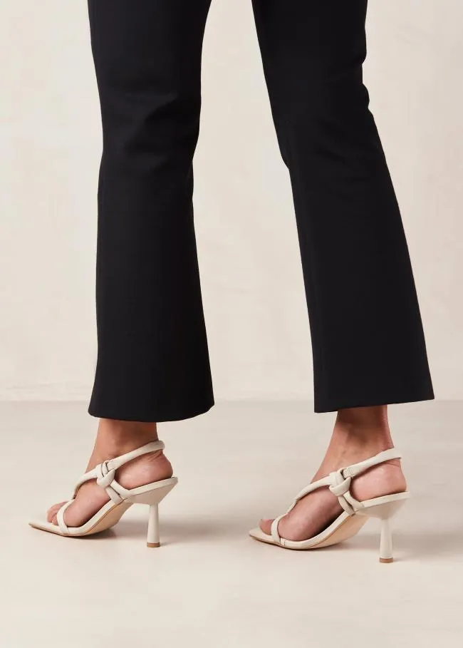 ALOHAS Heels Sheila 8211 Cream Leather Sandals 8211 Women