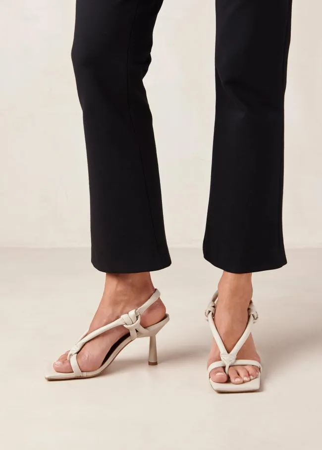 ALOHAS Heels Sheila 8211 Cream Leather Sandals 8211 Women