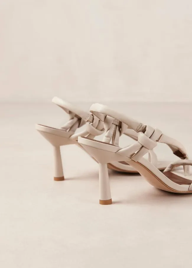 ALOHAS Heels Sheila 8211 Cream Leather Sandals 8211 Women