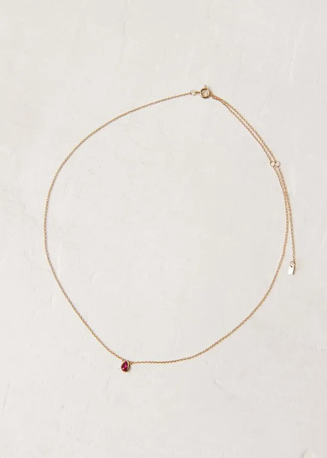 ALOHAS Jewelry Fairy 8211 Gold And Red Crystal Necklace 8211 Women