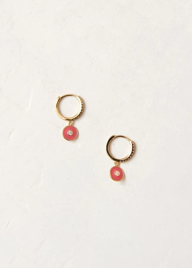 ALOHAS Jewelry Globe 8211 Gold And Red Earrings 8211 Women