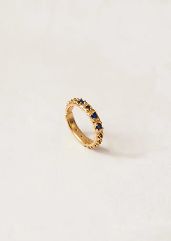 ALOHAS Jewelry Reef 8211 Gold And Blue Crystal Ring 8211 Women