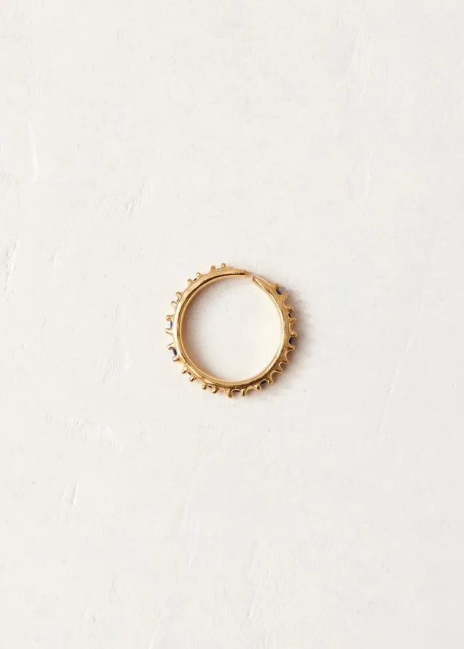 ALOHAS Jewelry Reef 8211 Gold And Blue Crystal Ring 8211 Women