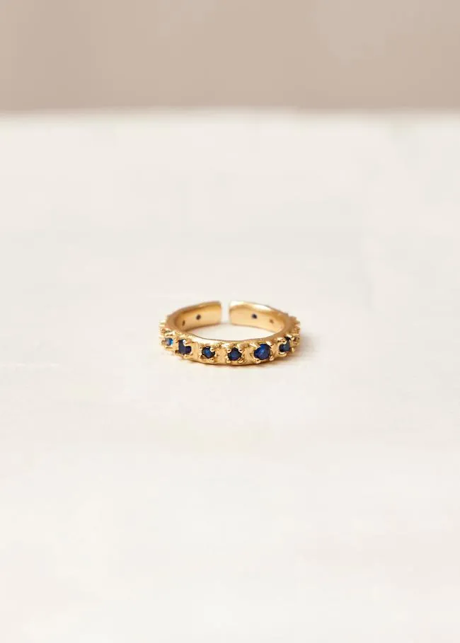 ALOHAS Jewelry Reef 8211 Gold And Blue Crystal Ring 8211 Women