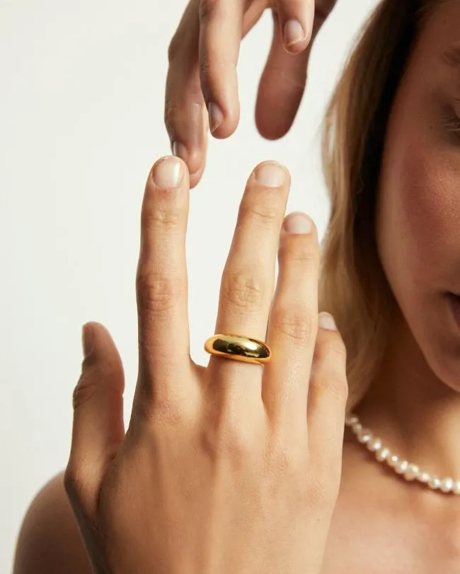 ALOHAS Jewelry Simple Maxi 8211 Gold Ring 8211 Women