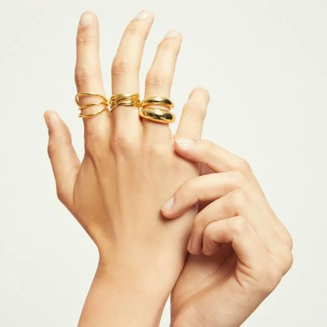 ALOHAS Jewelry Simple Maxi 8211 Gold Ring 8211 Women