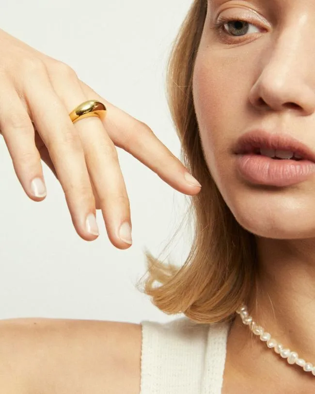 ALOHAS Jewelry Simple Maxi 8211 Gold Ring 8211 Women