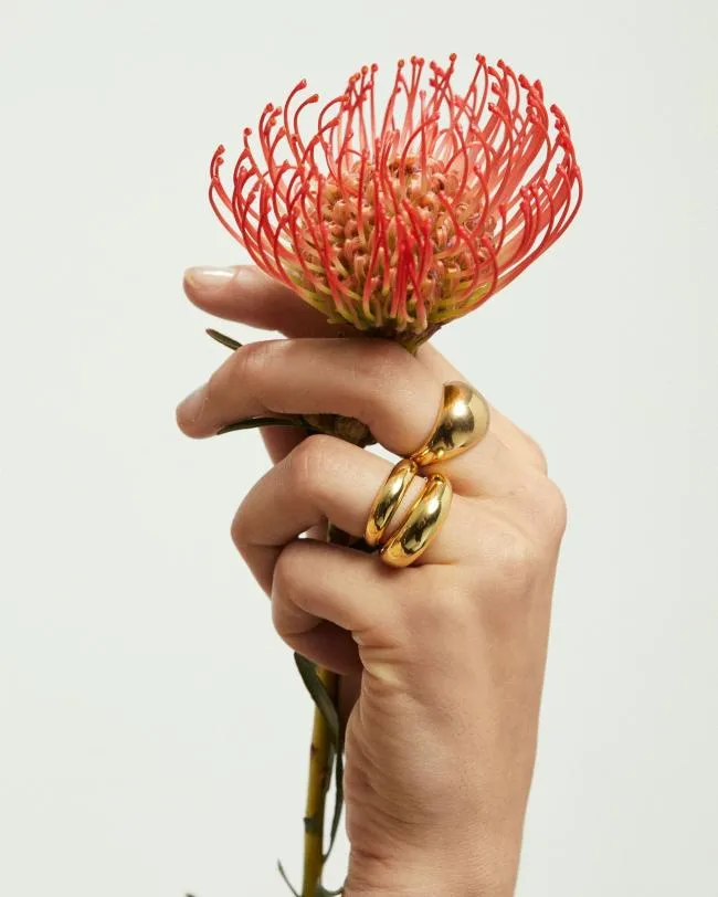 ALOHAS Jewelry Simple Maxi 8211 Gold Ring 8211 Women