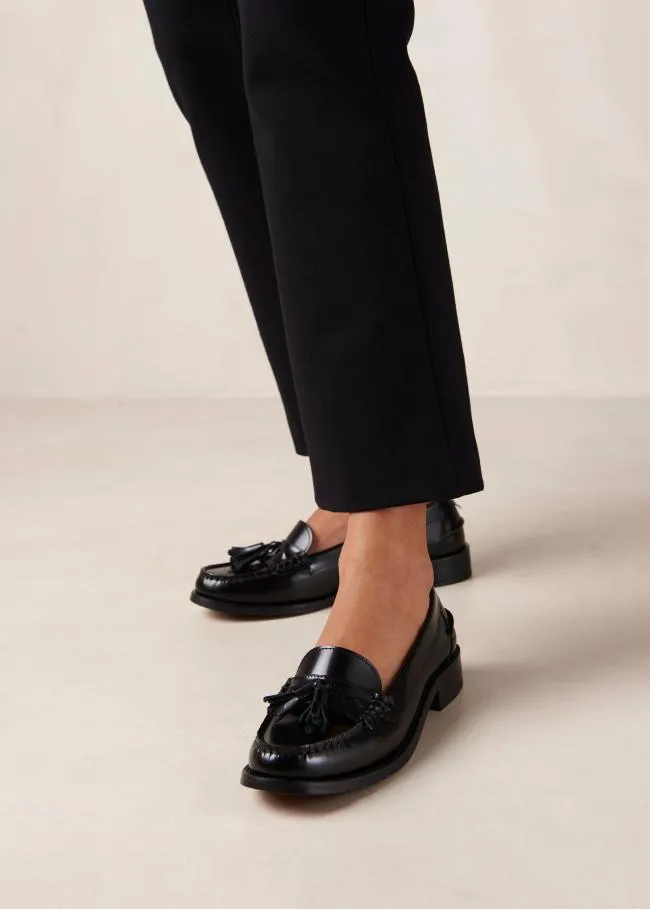 ALOHAS Loafers Terrane 8211 Black Leather Loafers 8211 Women