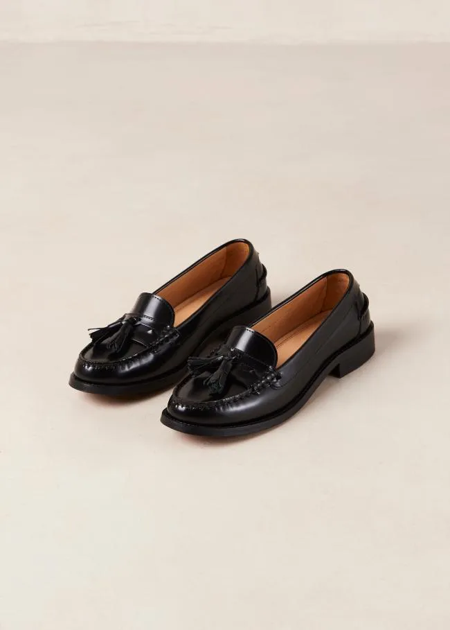 ALOHAS Loafers Terrane 8211 Black Leather Loafers 8211 Women