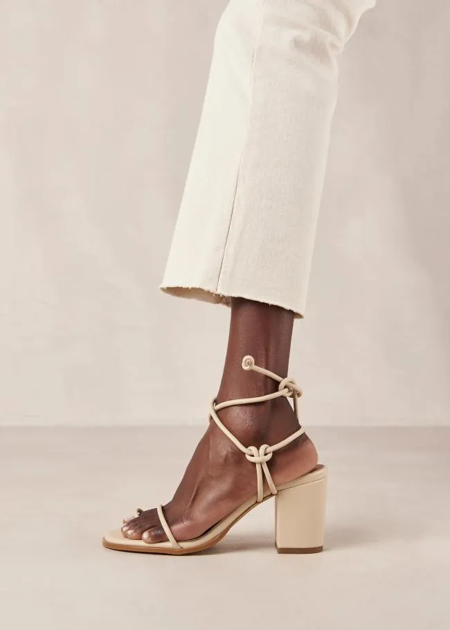 ALOHAS Sandals Grace Corn 8211 White Vegan Leather Sandals 8211 Women