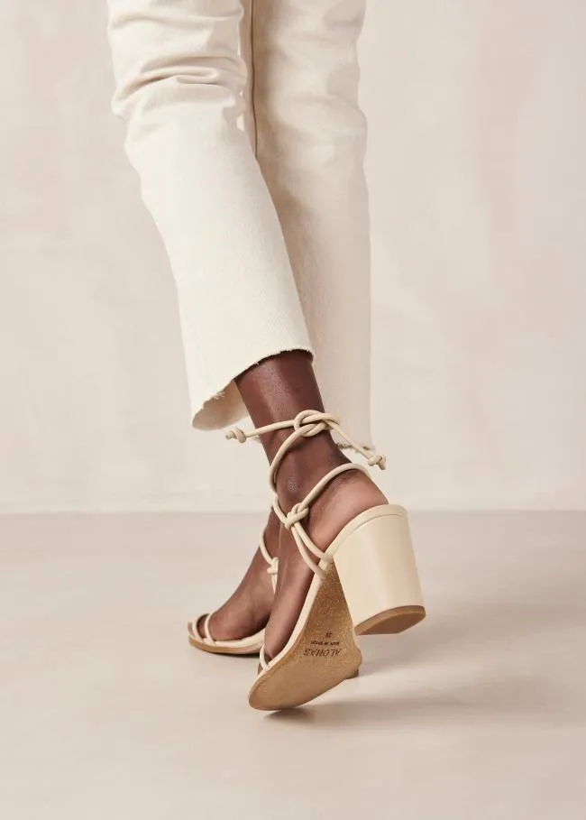 ALOHAS Sandals Grace Corn 8211 White Vegan Leather Sandals 8211 Women