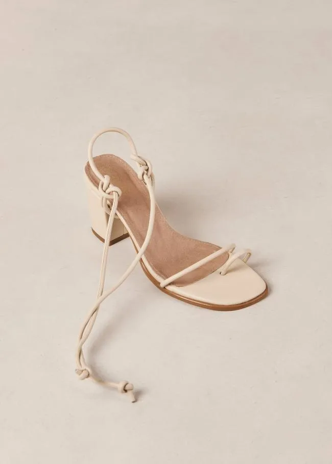 ALOHAS Sandals Grace Corn 8211 White Vegan Leather Sandals 8211 Women