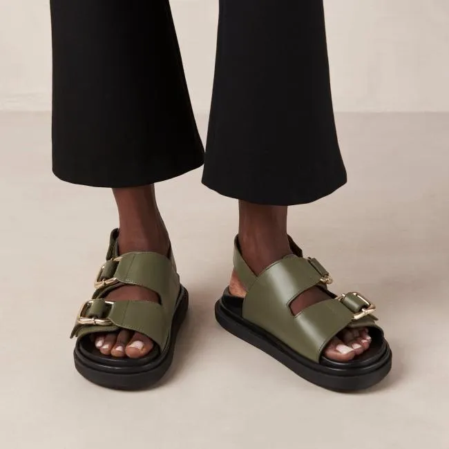 ALOHAS Sandals Harper 8211 Green Leather Sandals 8211 Women