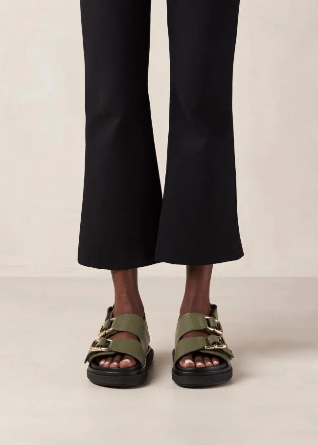 ALOHAS Sandals Harper 8211 Green Leather Sandals 8211 Women