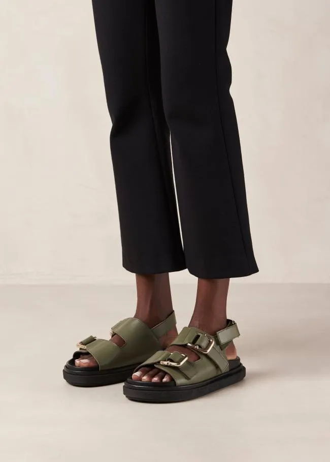 ALOHAS Sandals Harper 8211 Green Leather Sandals 8211 Women