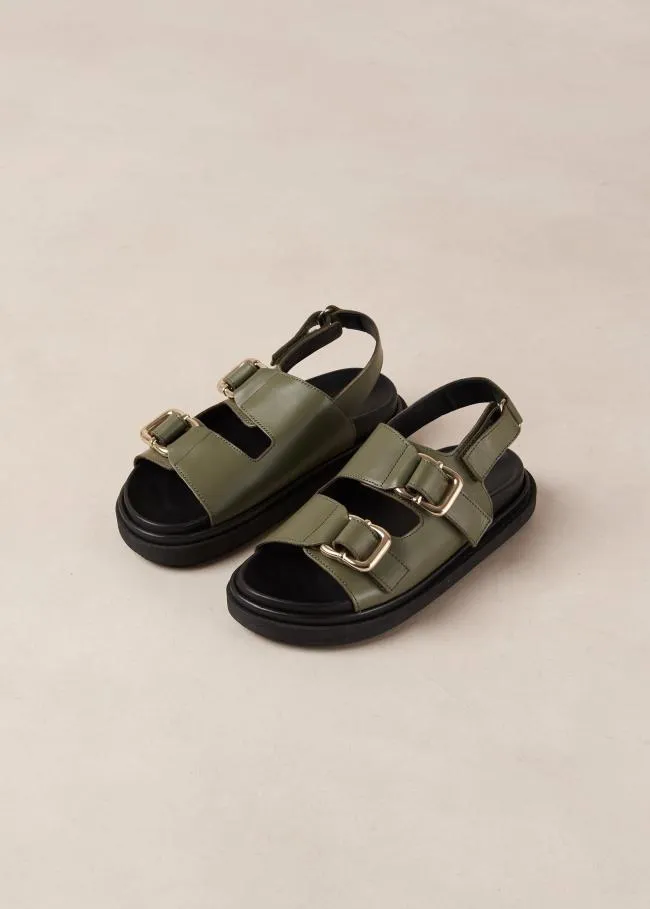 ALOHAS Sandals Harper 8211 Green Leather Sandals 8211 Women