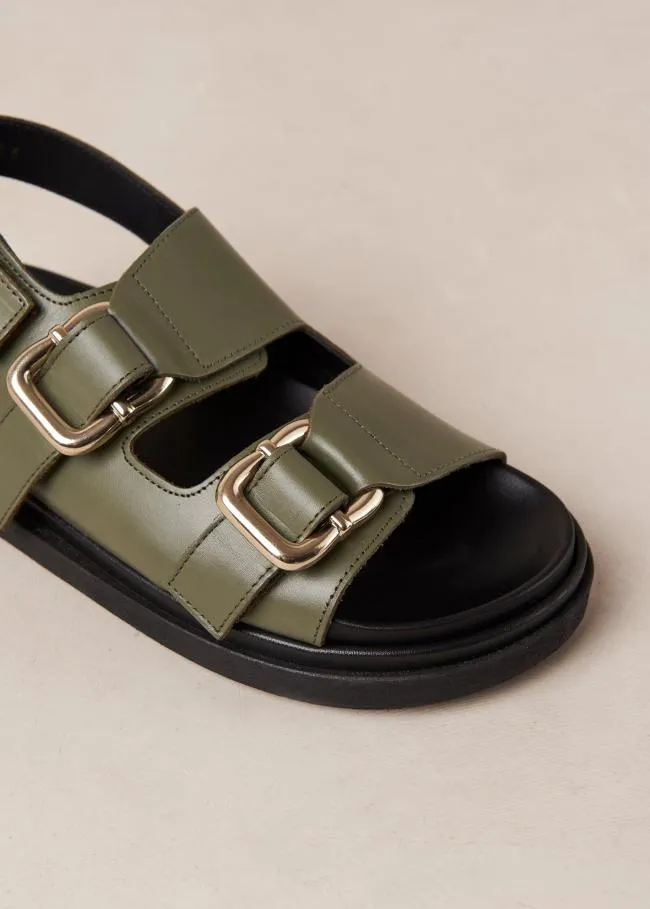 ALOHAS Sandals Harper 8211 Green Leather Sandals 8211 Women