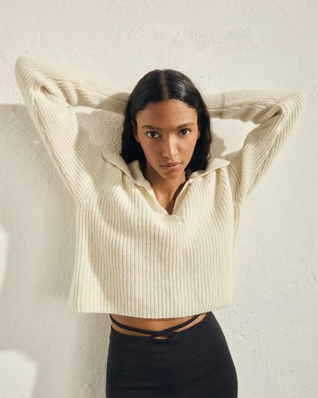 ALOHAS Sweaters and Cardigans Airliner 8211 White Knit Top 8211 Women