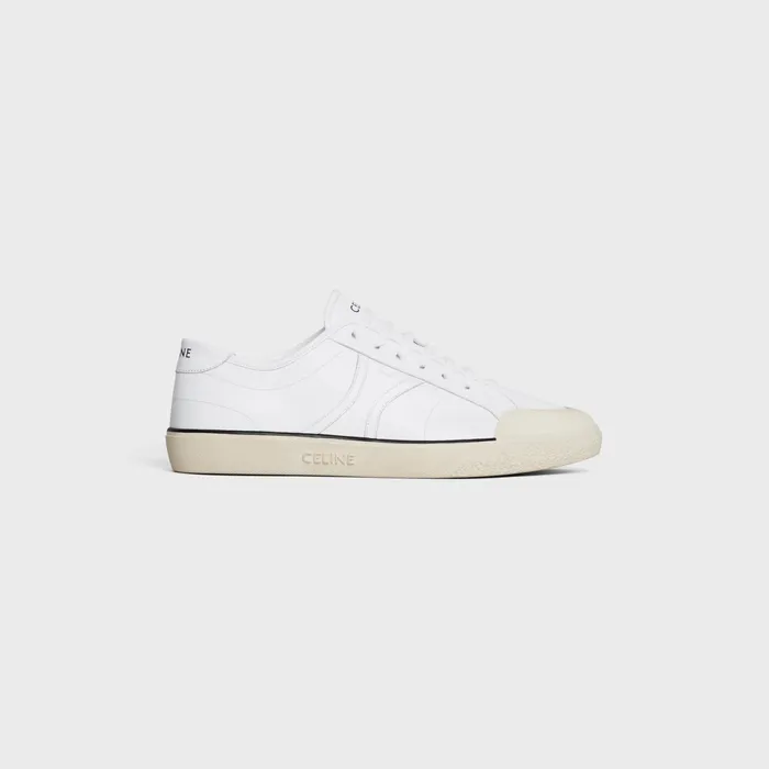 As01 Low LaceUp Celine Alan Sneaker In Calfskin Optic White Men CELINE SNEAKERS As01 Low LaceUp Celine Alan Sneaker In Calfskin Optic White Men CELINE SNEAKERS