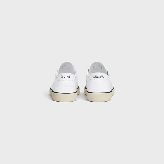 As01 Low LaceUp Celine Alan Sneaker In Calfskin Optic White Men CELINE SNEAKERS