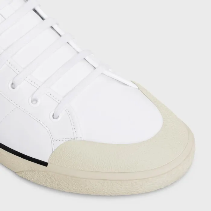 As02 Mid Low LaceUp Celine Alan Sneaker In Calfskin Optic White Men CELINE SNEAKERS