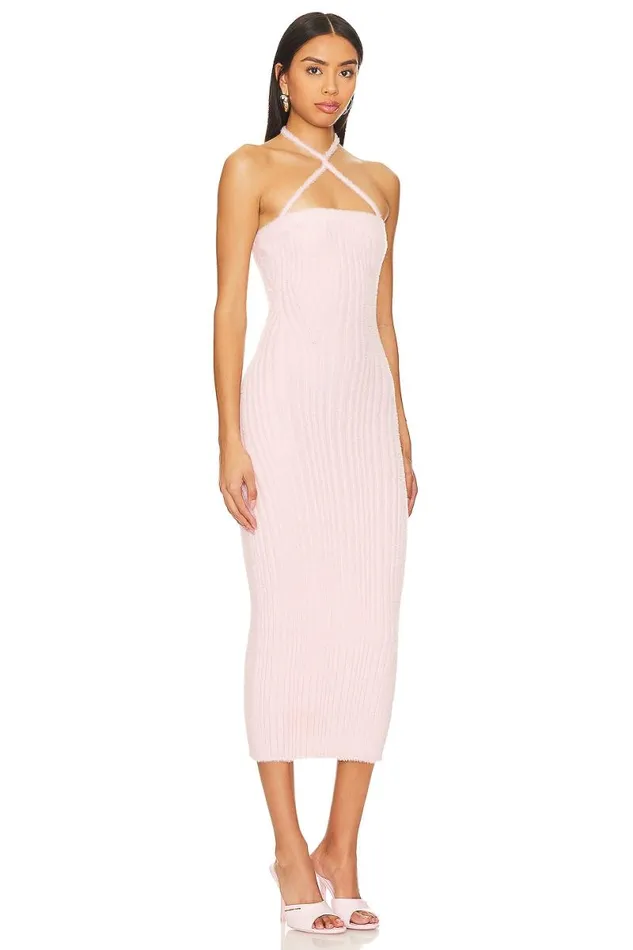 Astrid Halter Dress Light Pink Women Lovers and Friends Dresses