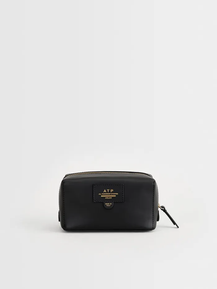 ATP Atelier Beauty Bags Capanne Black Leather Beauty Bag Black 8211 Women
